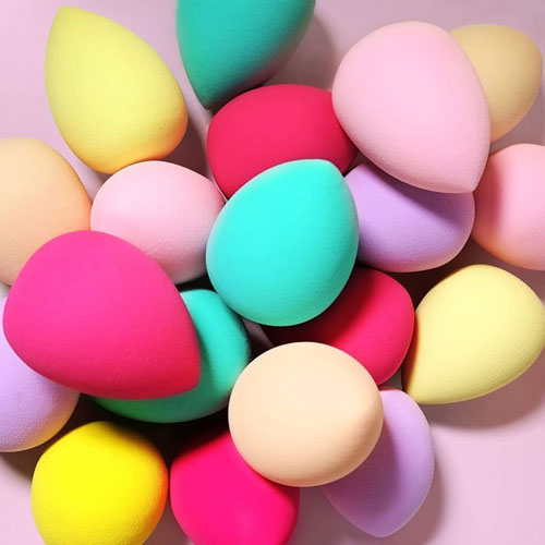 پد تخم مرغی (بیوتی بلندر) سایز بزرگ طلق دار – آرایش یکدست و حرفه‌ای