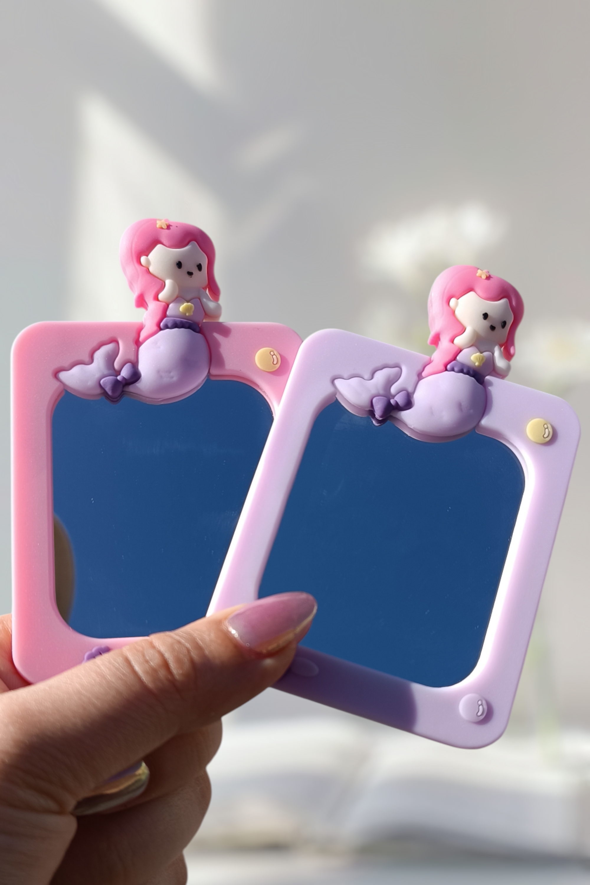 آینه مینی فانتزی جیبی | طراحی جذاب و سبک | مناسب کیف آرایشی