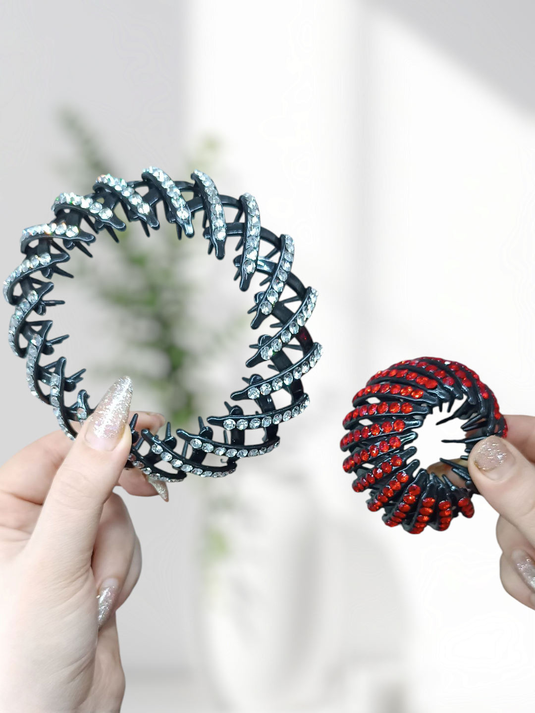 کلیپس مو چنگکی نگین دار  مدل باز و بسته شونده محکم