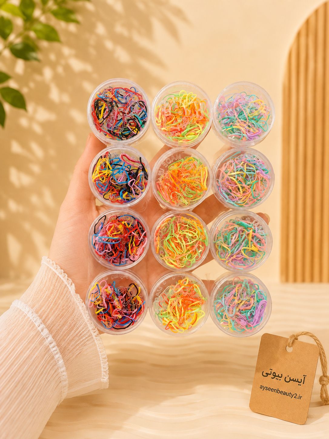 کش چهل‌گیس رنگی 🌈🎀 | دارای ظرف مقاوم