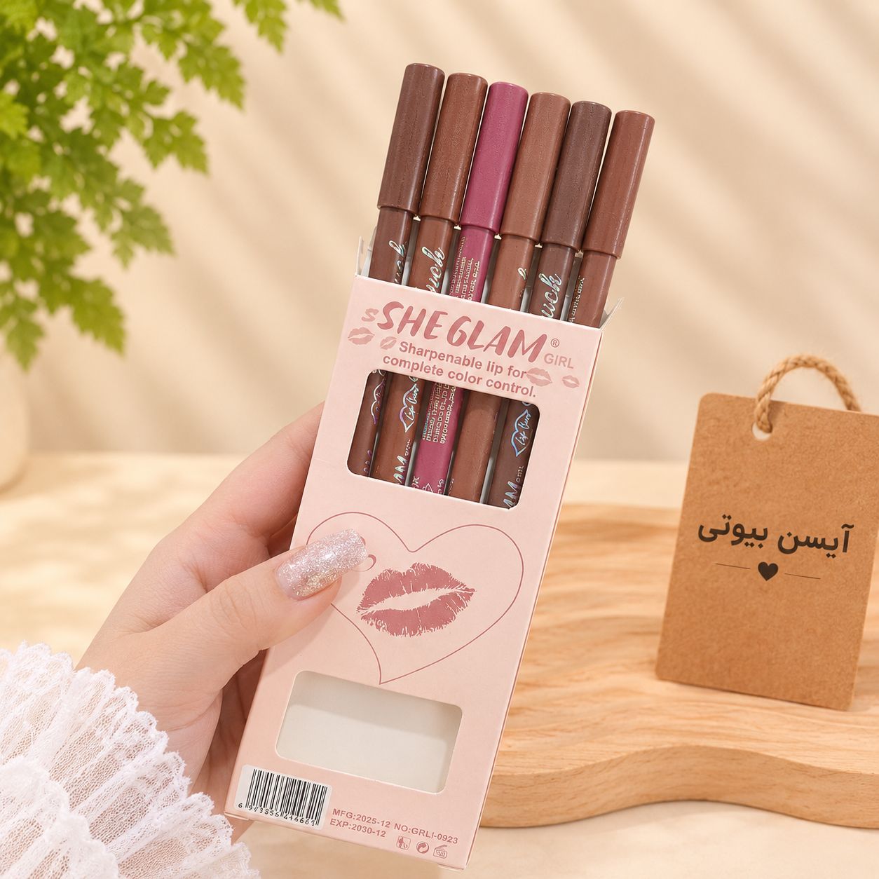 پک ۶ عددی خط لب شمعی شیگلم رنگ نود پرفروش