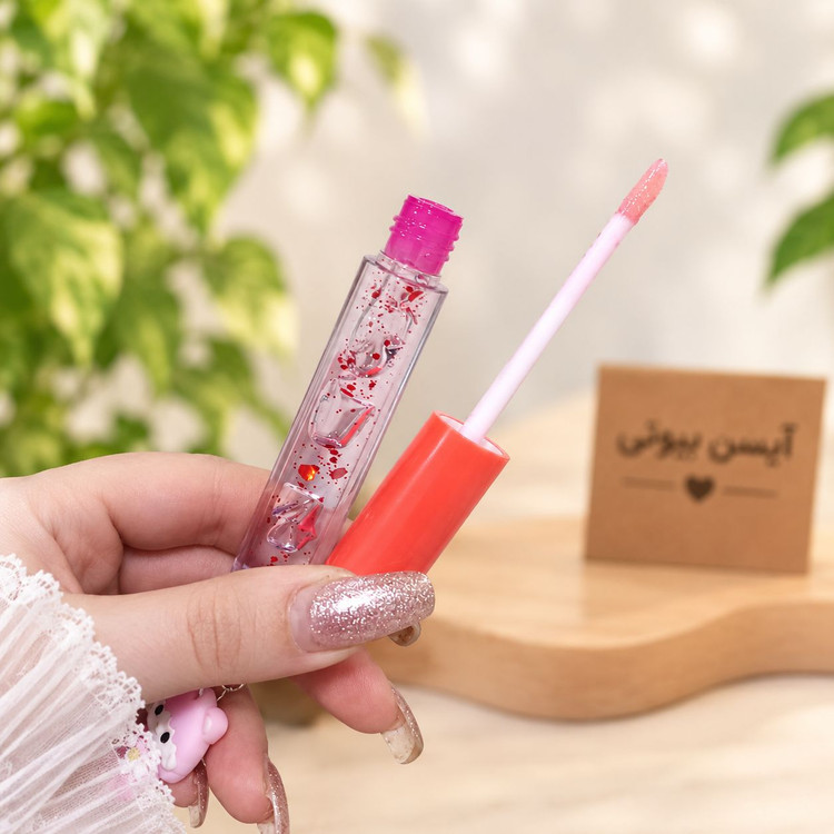 برق لب زردار حرارتی آویزدار تغییر رنگ دهنده لب فانتزی